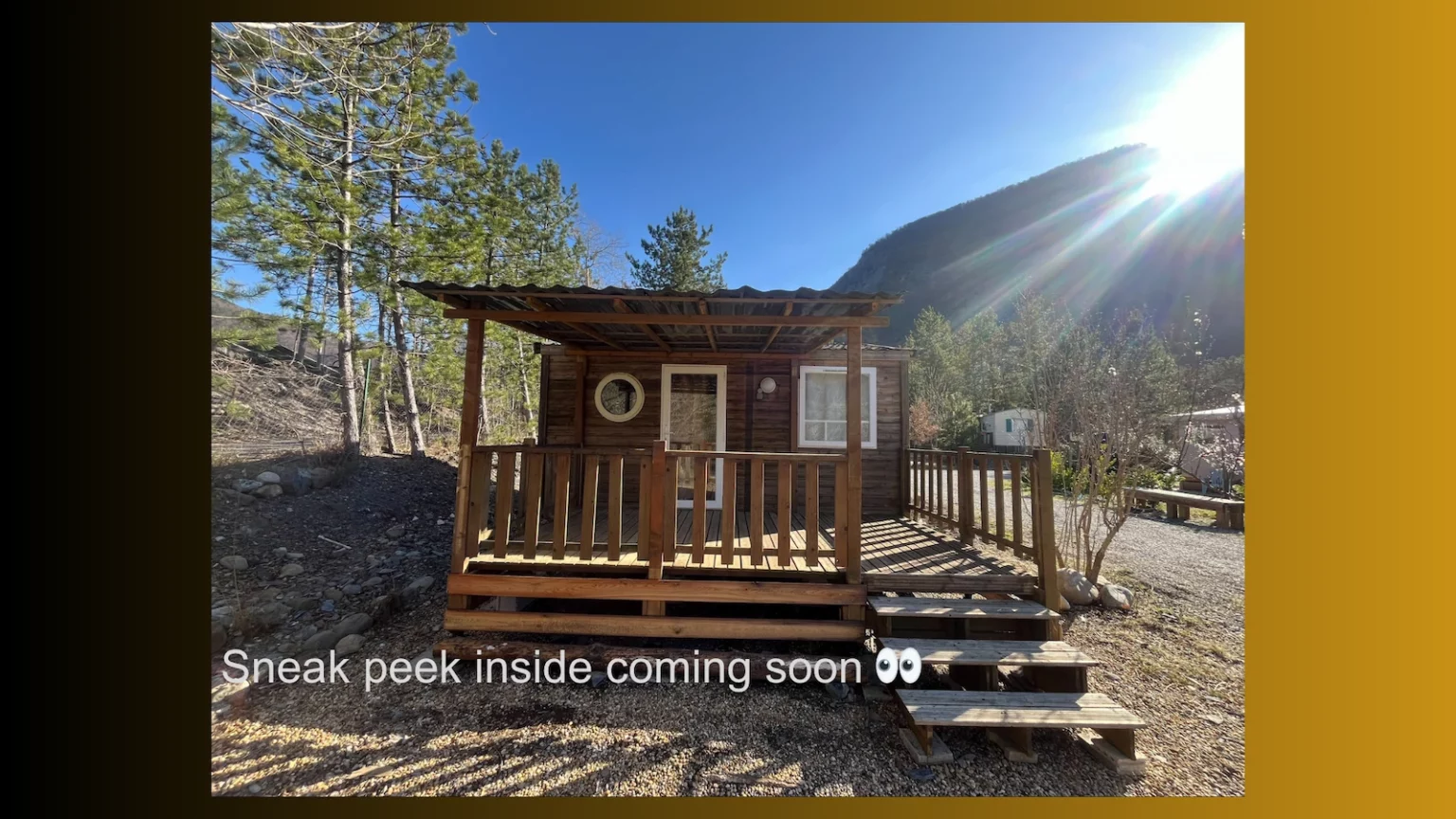 Mobile chalet for 2 persons in the middle of nature